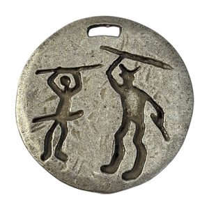 Guerrier Pendentif, Tanum pétroglyphe, zinc