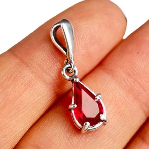 BATHORY, silver pendant, glass, Ag 925