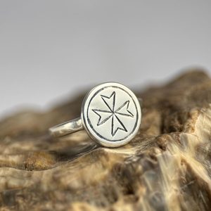 TEMPLAR, medieval ring, XIII. century, silver 925/1000