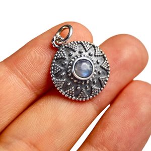 ISOLDA, Mondstein, Silber-Anhänger Ag 925