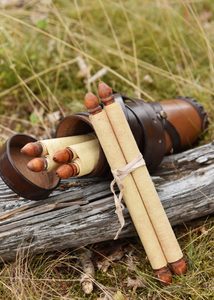 Capsula, leather Roman holder for 3 scrolls