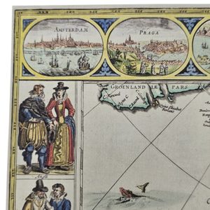 Historische Karte Europa recens descripta, Guilielmo Blaeuw, handgeschöpftes Papier
