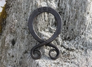 Grande CROIX DE TROLL, rune forgée, décoration murale