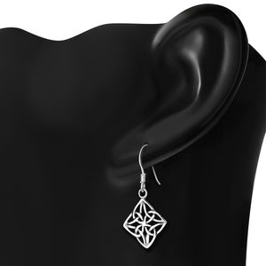 Nœud celtique, boucles d'oreilles en argent 925/1000