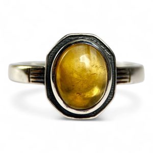 Medieval silver ring, citrine, Ag 925/1000