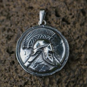 SPARTA, Spartanischer Krieger, Anhänger, Silber 925