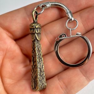Svantovít, Slavic God, keychain, zinc, old brass