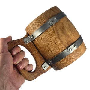 Wooden oak tankard 0,5 L