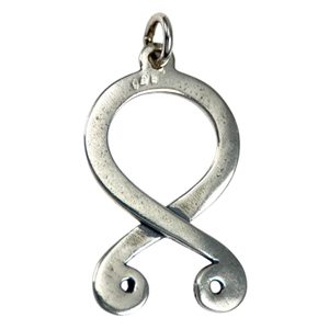 TROLL CROSS, Odal Rune, pendant, sterling silver