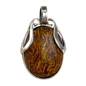 ARBOR VITAE, jaspe serpent, pendentif en argent, Ag 925/1000