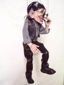 BIKER, LARGE MARIONETTE - PUPPETS{% if kategorie.adresa_nazvy[0] != zbozi.kategorie.nazev %} - WOOD{% endif %}