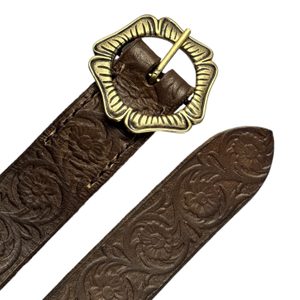 ALBION, ceinture en cuir marron