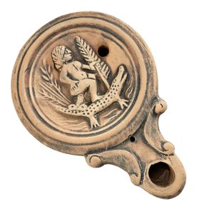 RÖMISCHE ÖL-LAMPE, CLEOPATRA-Laterne