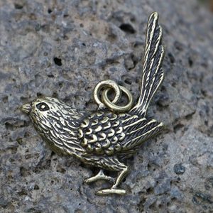 GREAT TIT BIRD, ZINC PENDANT, ANTIQUE BRASS - ALL PENDANTS, OUR PRODUCTION{% if kategorie.adresa_nazvy[0] != zbozi.kategorie.nazev %} - JEWELLERY - BRONZE, ZINC{% endif %}