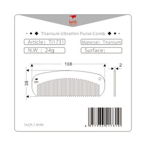 TI1731 TITANIUM ULTRATHIN PURSE COMB - ÉQUIPEMENT EN TITANE{% if kategorie.adresa_nazvy[0] != zbozi.kategorie.nazev %} - BUSHCRAFT{% endif %}