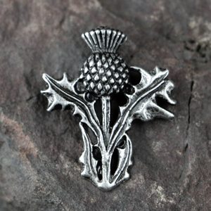 SCOTTISH THISTLE - Alba, zinc pendant, antique silver