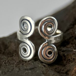 RING with spirals, Baltic, 10th century, silver 925/1000