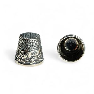 BIRDS, silver thimble