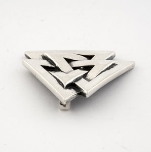 VALKNUT, silver viking pendant, Ag 925