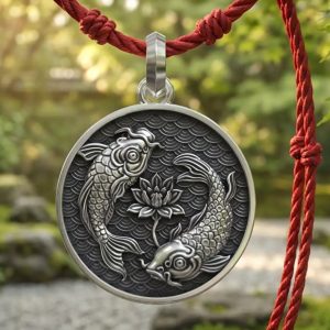 Anhänger japanischer Koi Karpfen, Silber 925, 15g
