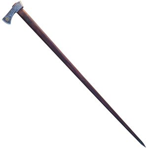 FLORA Wallachian Axe, traditional shepherd's axe - etched, gold plated