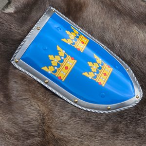 SCHWEDEN, MITTELALTERLICHER SCHILD - METALL, HANDGEFERTIGT - BEMALTE SCHILDE{% if kategorie.adresa_nazvy[0] != zbozi.kategorie.nazev %} - RÜSTUNGEN{% endif %}