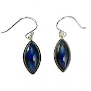 CLEOPATRA, silver earrings, labradorite, Ag 925/1000