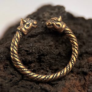 Cat, ring, bronze