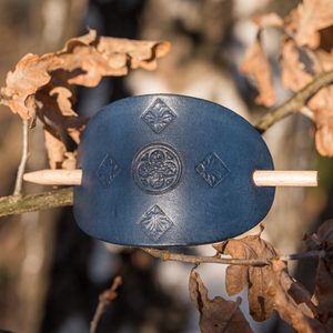 GOTHICA, leather Hair Clip, blue