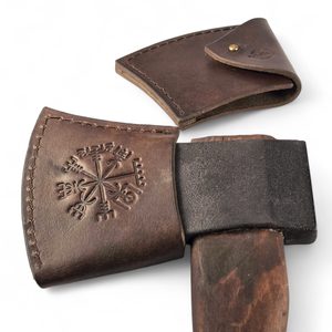 Leather sheath for a Canadian axe, Vegvisír