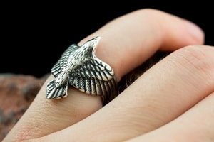 CORVUS, RAVEN, SILVER RING - RINGS{% if kategorie.adresa_nazvy[0] != zbozi.kategorie.nazev %} - SILVER JEWELLERY{% endif %}