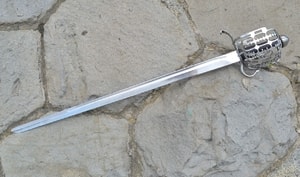 SCOTTISH BASKET HILT BROADSWORD, REPLICA OF AN ORIGINAL SWORD FOR PRACTICAL USAGE - FALCHION, SCHOTTLAND, ANDERE SCHWERTER{% if kategorie.adresa_nazvy[0] != zbozi.kategorie.nazev %} - WAFFEN{% endif %}