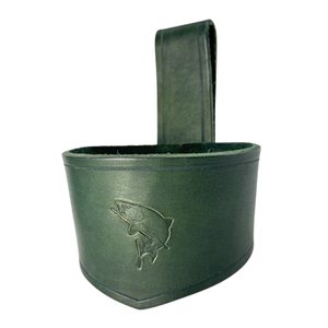 FISH leather cup holder and Titanium Beer Cup KEITH, Perunika system