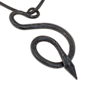 Snake - forged pendant