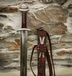 VIKING LEATHER SCABBARD,  BUCKLE FROM GOKSTAD, NORWAY - SWORD ACCESSORIES, SCABBARDS{% if kategorie.adresa_nazvy[0] != zbozi.kategorie.nazev %} - WEAPONS - SWORDS, AXES, KNIVES{% endif %}