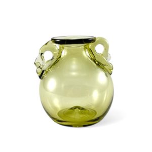 Roman perfume bottle, vintage green glass
