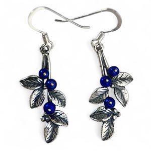 Blueberries, Earrings, silver