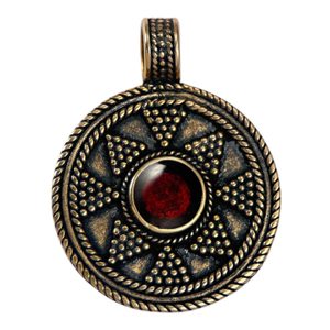LADOGA, Viking jewel, pendant, bronze, enamel