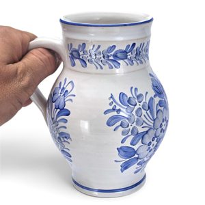 Bemalter Krug, Choden-Keramik, 14 cm