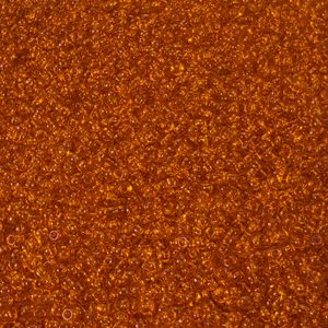 Preciosa seedbeads, orange, transparent 10 / 0