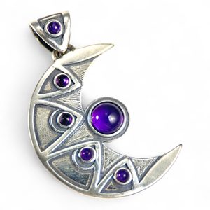 LUNA - pendentif, améthyste, argent