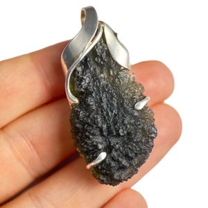 ERIS, Czech Moldavite Sterling Silver Pendant