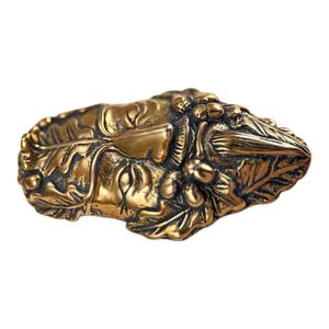 Oak Green Man, bronze pendant