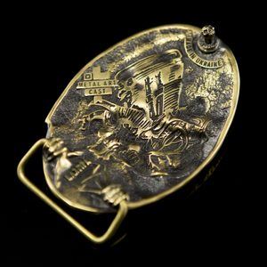 Ride or die, boucle de ceinture, laiton