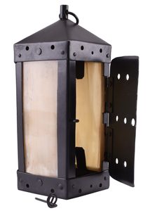 Medieval outdoor lantern with horn windows