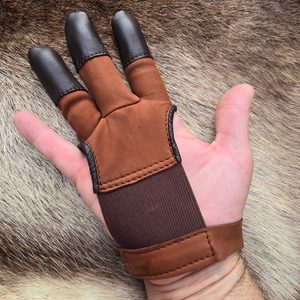 Archer's glove, three-fingered
