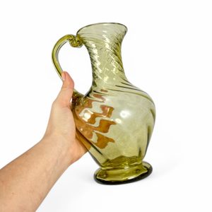 VERONA - jug, medieval green glass