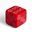 Bone Roman dice - red
