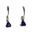 TRIANGULAR - Ijolite, sterling silver earrings
