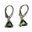 Boucles d'oreilles en argent TRIANGULAIRE avec Moldavite, Ag 925